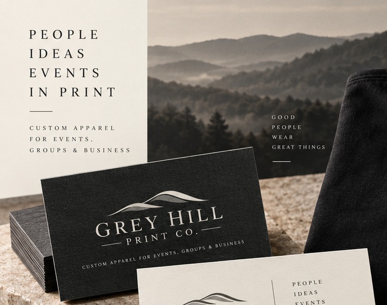 Example of coordinated business print materials