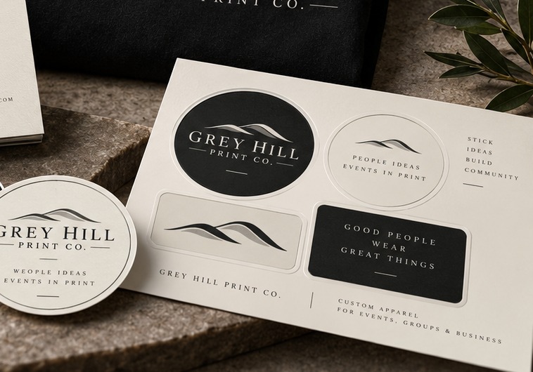 Custom branded stickers and labels